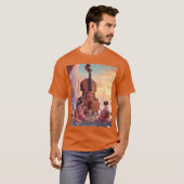 Fantasy Schattigee Viool Meisjes Thee T-shirt (Voorkant volledig)