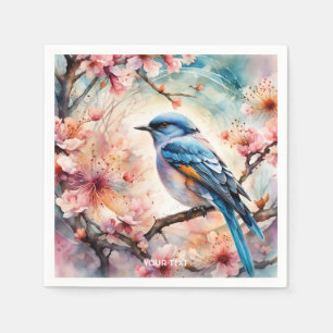Fantasy Schattigee Vivid Blossom Vogelboom Servet