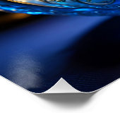 Fantasy Schattigee Vivid Blue Glass Apple Perfect Poster (Hoek)