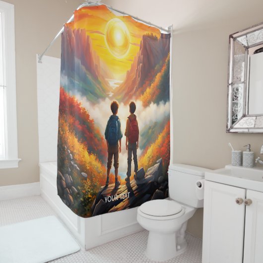 Fantasy Schattigee Vivid Boys Sun River Douchegordijn (In situ)