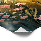 Fantasy Schattigee Vivid Bridge Morning River Perfect Poster (Hoek)