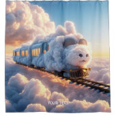Fantasy Schattigee Vivid Cloud Train Sunrise Douchegordijn (Voorkant)