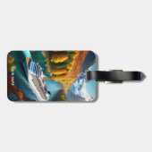 Fantasy Schattigee Vivid Cruise Liner River Bagagelabel (Achterkant horizontaal)