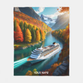 Fantasy Schattigee Vivid Cruise Liner River Fleece Deken (Voorkant)