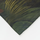 Fantasy Schattigee Vivid Flowers Majestic T-Rex Fleece Deken (Hoek)