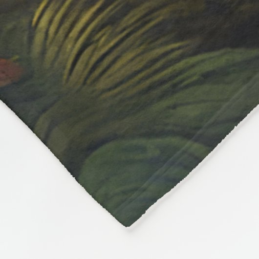 Fantasy Schattigee Vivid Flowers Majestic T-Rex Fleece Deken (Hoek)