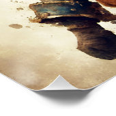 Fantasy Schattigee Vivid Fox Pirate Cartoon Perfect Poster (Hoek)