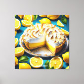 Fantasy Schattigee Vivid Lemon Meringue Pie Canvas Afdruk (Voorkant)