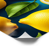 Fantasy Schattigee Vivid Lemon Meringue Pie Perfect Poster (Hoek)