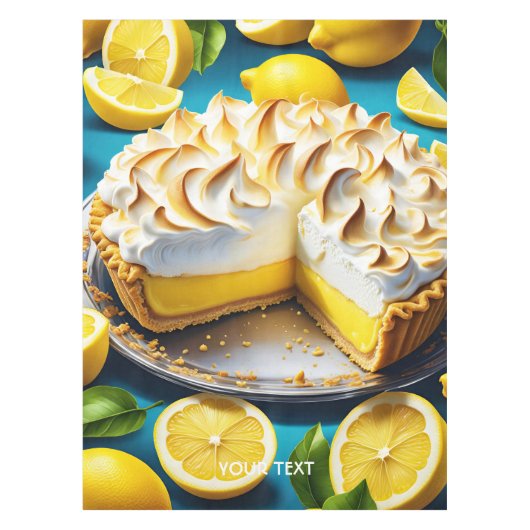 Fantasy Schattigee Vivid Lemon Meringue Pie Tafelkleed (Voorkant)