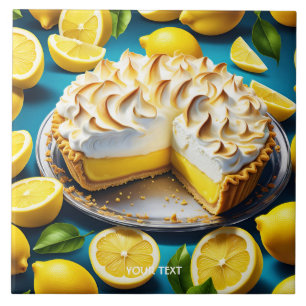 Fantasy Schattigee Vivid Lemon Meringue Pie Tegeltje