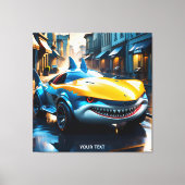 Fantasy Schattigee Vivid Shark Concept Auto Canvas Afdruk (Voorkant)