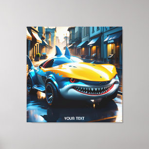 Fantasy Schattigee Vivid Shark Concept Auto Canvas Afdruk