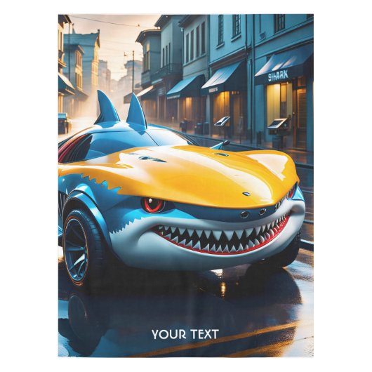 Fantasy Schattigee Vivid Shark Concept Auto Tafelkleed (Voorkant)