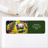 Fantasy Schattigee Vivid Sheep Vineyard Waterverf Etiket (Insitu)