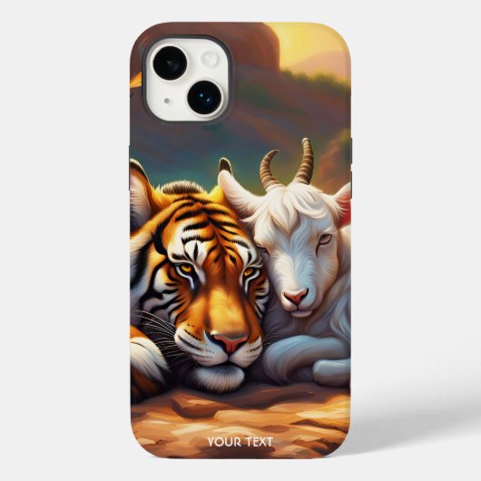 Fantasy Schattigee Vivid Sleeping Tiger Goat Case-Mate iPhone Case (Achterkant)