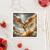 Fantasy Schattigee Vliegende Gevleugelde Krijger Servet (Insitu)