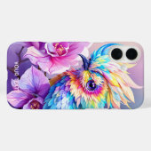 Fantasy Schattigee vogel roze orchidee Case-Mate iPhone Case (Achterkant (horizontaal))