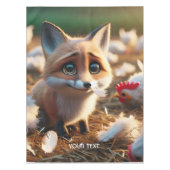 Fantasy Schattigee vossenveren kip Tafelkleed (Voorkant)