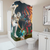 Fantasy Schattigee Vreemde Football Match Douchegordijn (In situ)