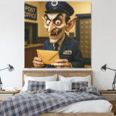 Fantasy Schattigee vreemde postbode Canvas Afdruk (Insitu (Slaapkamer))