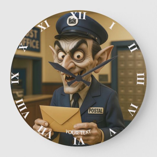 Fantasy Schattigee vreemde postbode Grote Klok (Voorkant)
