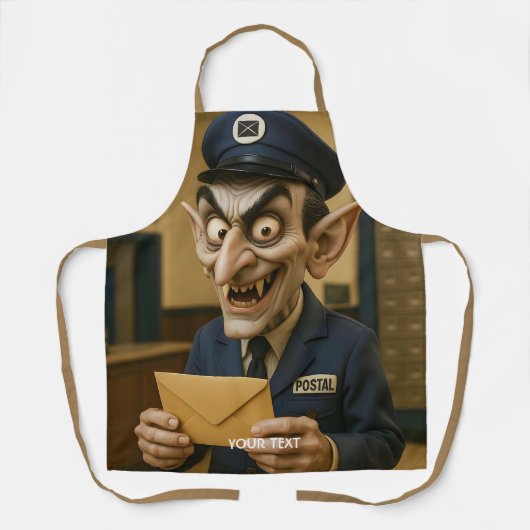 Fantasy Schattigee vreemde postbode Schort (Voorkant)