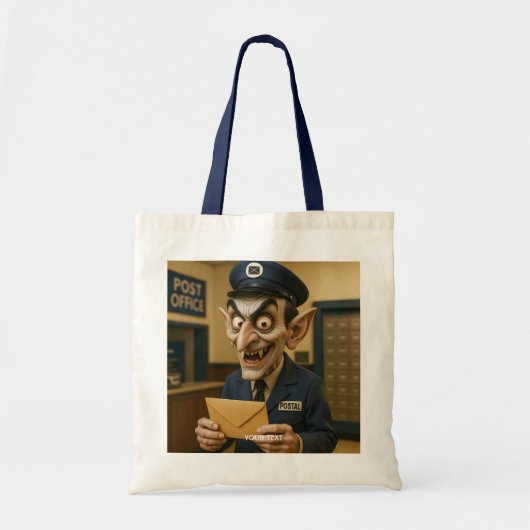 Fantasy Schattigee vreemde postbode Tote Bag (Voorkant)