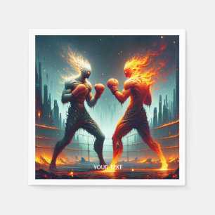 Fantasy Schattigee vuur lava boxers Servet