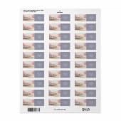 Fantasy Schattigee Waterverf Beach Huts Etiket (Full Sheet)