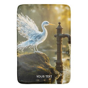 Fantasy Schattigee watervogel doorschijnend water Badmat