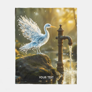 Fantasy Schattigee watervogel doorschijnend water Fleece Deken