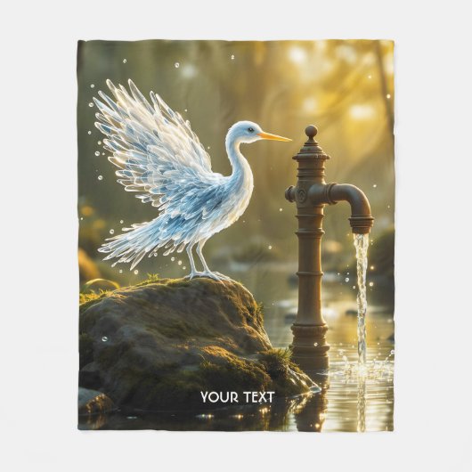 Fantasy Schattigee watervogel doorschijnend water Fleece Deken (Voorkant)