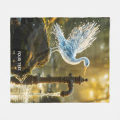 Fantasy Schattigee watervogel doorschijnend water Fleece Deken (Voorkant (Horizontaal))
