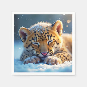 Fantasy Schattigee Winter Baby Leopard Servet