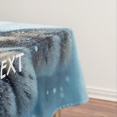 Fantasy Schattigee wintersneeuw luipaard Tafelkleed (Voorbeeld)