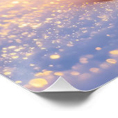 Fantasy Schattigee wintersneeuwappel Perfect Poster (Hoek)