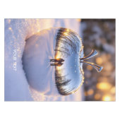 Fantasy Schattigee wintersneeuwappel Tafelkleed (Voorkant (Horizontaal))
