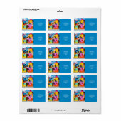 Fantasy Schattigee witte jurk meisje Etiket (Full Sheet)