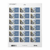 Fantasy Schattigee witte luipaardbergen Etiket (Full Sheet)