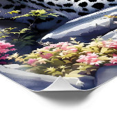 Fantasy Schattigee witte luipaardbergen Perfect Poster (Hoek)