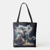 Fantasy Schattigee wolken olifant rook Tote Bag (Achterkant)