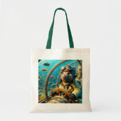 Fantasy Schattigee Wombat Pilot Onderwater Tote Bag (Voorkant)