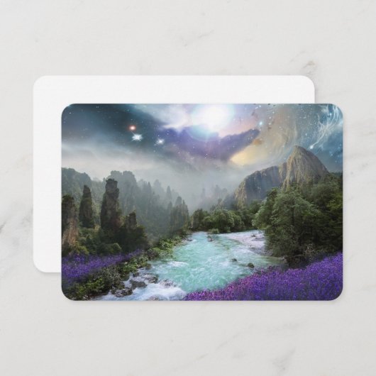 Fantasy Schilderachtig Natuur Landschap Dank je we Bedankkaart (Voorkant / Achterkant)