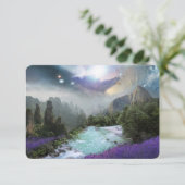 Fantasy Schilderachtig Natuur Landschap Dank je we Bedankkaart (Staand voorkant)