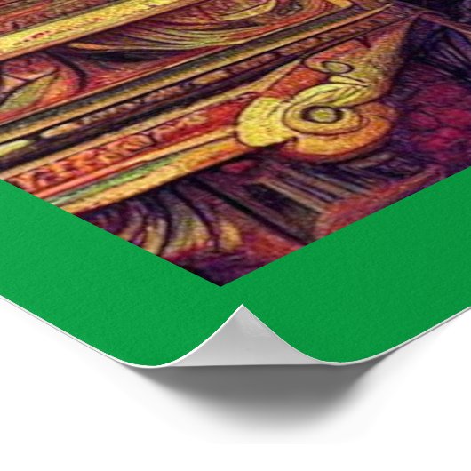 Fantasy Schilderij 1 - Tempel Poster (Hoek)