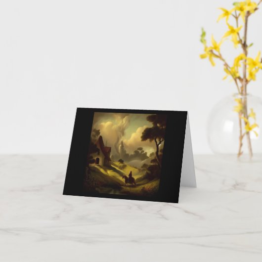 Fantasy Schilderij 2 - Middeleeuws landschap Kaart (Gele Bloem)