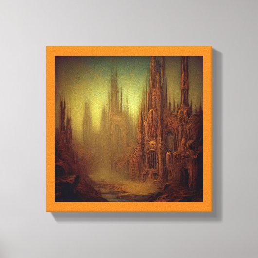 Fantasy Schilderij 9 - Verlaten Stad Canvas Afdruk (Voorkant)