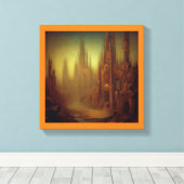 Fantasy Schilderij 9 - Verlaten Stad Canvas Afdruk (Insitu (Houten vloer))