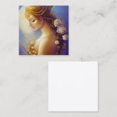 Fantasy Schilderij SciFi Exquise Delicate Gold Int Vierkante Visitekaartje (Voorkant / Achterkant)